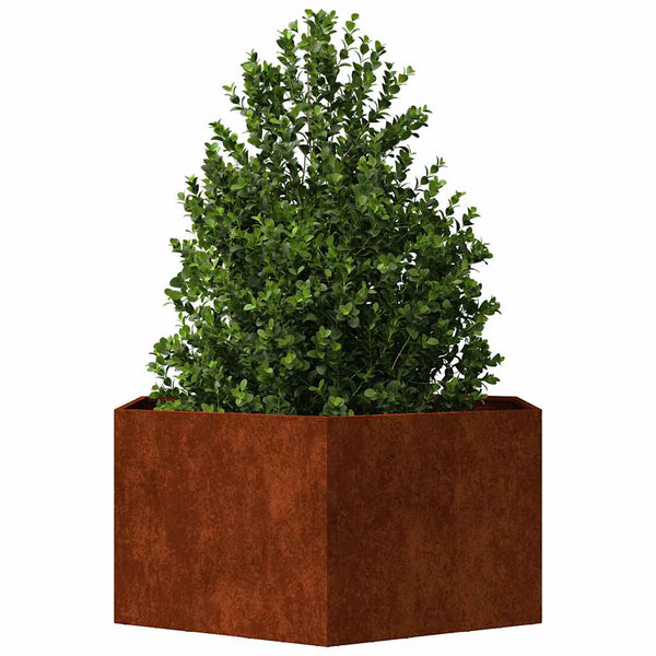 Cortenstahl Pflanzkübel Rostig 90x90x45cm