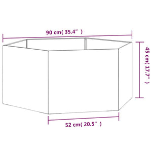 Cortenstahl Pflanzkübel Rostig 90x90x45cm
