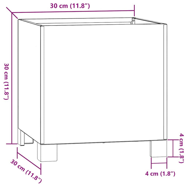 Cortenstahl Pflanzkübel Rost Optik 30x30x30 cm