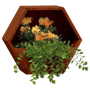 vidaXL Jardinières murales 2 pcs Acier corten rouillé 30x10x25 cm