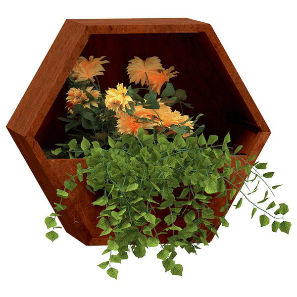 vidaXL Jardinières murales 2 pcs Acier corten rouillé 30x10x25 cm