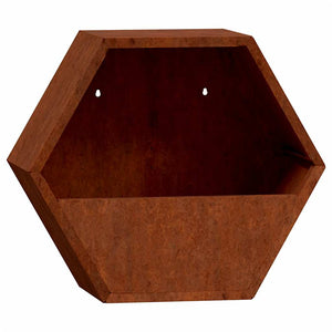 vidaXL Jardinières murales 2 pcs Acier corten rouillé 30x10x25 cm