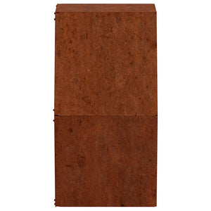 vidaXL Jardinières murales 2 pcs Acier corten rouillé 30x10x25 cm