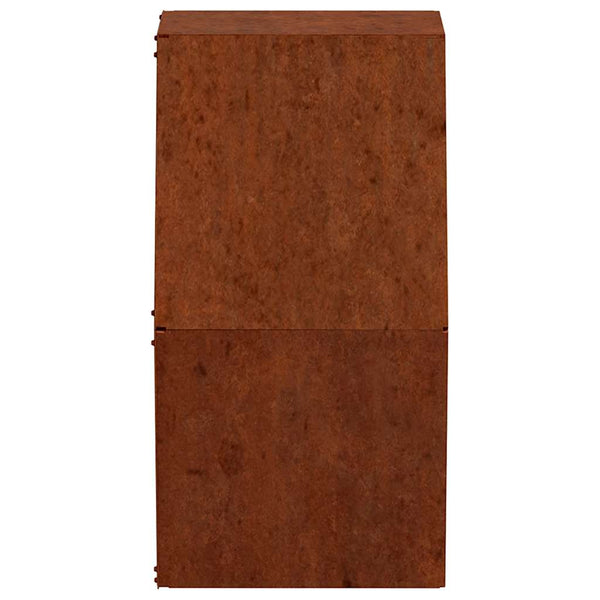 vidaXL Jardinières murales 2 pcs Acier corten rouillé 30x10x25 cm
