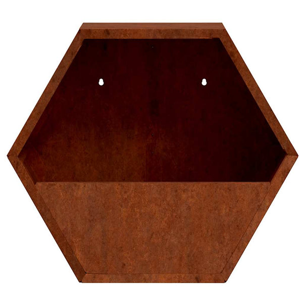 vidaXL Jardinière murale 2 pcs Acier corten rouillé 46x10x40 cm