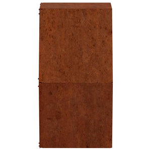vidaXL Jardinière murale 2 pcs Acier corten rouillé 46x10x40 cm