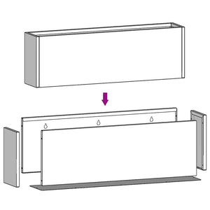 Wand-Pflanzkübel 2er Set Cortenstahl Rost Optik