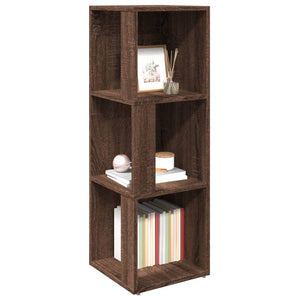 vidaXL Étagère d'angle marron aspect chêne 33x33x100 cm Bois d'ingénierie