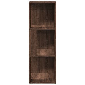 vidaXL Étagère d'angle marron aspect chêne 33x33x100 cm Bois d'ingénierie
