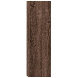 vidaXL Étagère d'angle marron aspect chêne 33x33x100 cm Bois d'ingénierie