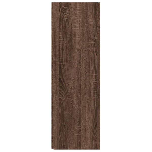vidaXL Étagère d'angle marron aspect chêne 33x33x100 cm Bois d'ingénierie