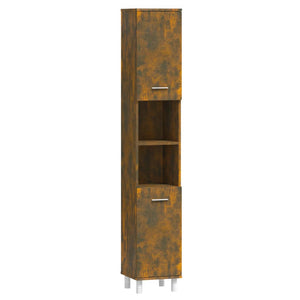 Badschrank Räuchereiche 30x30x179 cm