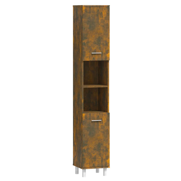 Badschrank Räuchereiche 30x30x179 cm