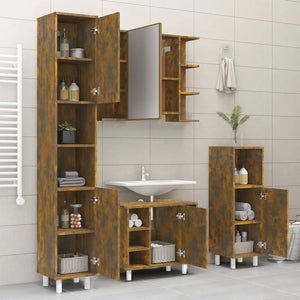Badschrank Räuchereiche 30x30x179 cm
