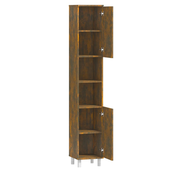 Badschrank Räuchereiche 30x30x179 cm