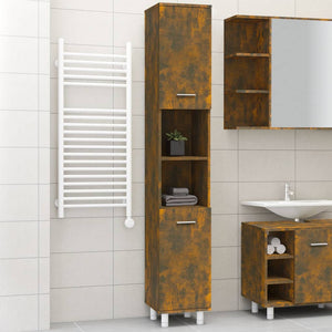 Badschrank Räuchereiche 30x30x179 cm