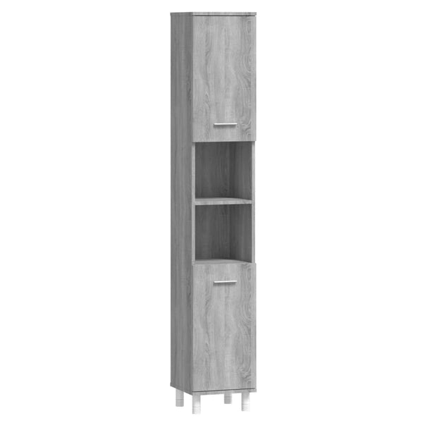 Grauer Badschrank Sonoma 30x30x179 cm