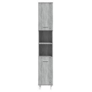 Grauer Badschrank Sonoma 30x30x179 cm