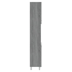 Grauer Badschrank Sonoma 30x30x179 cm