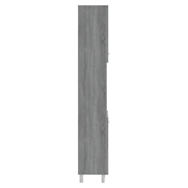 Grauer Badschrank Sonoma 30x30x179 cm