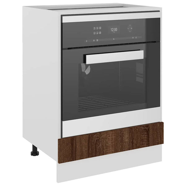 Herdumbauschrank Lyon Braun Eichenoptik 60 cm