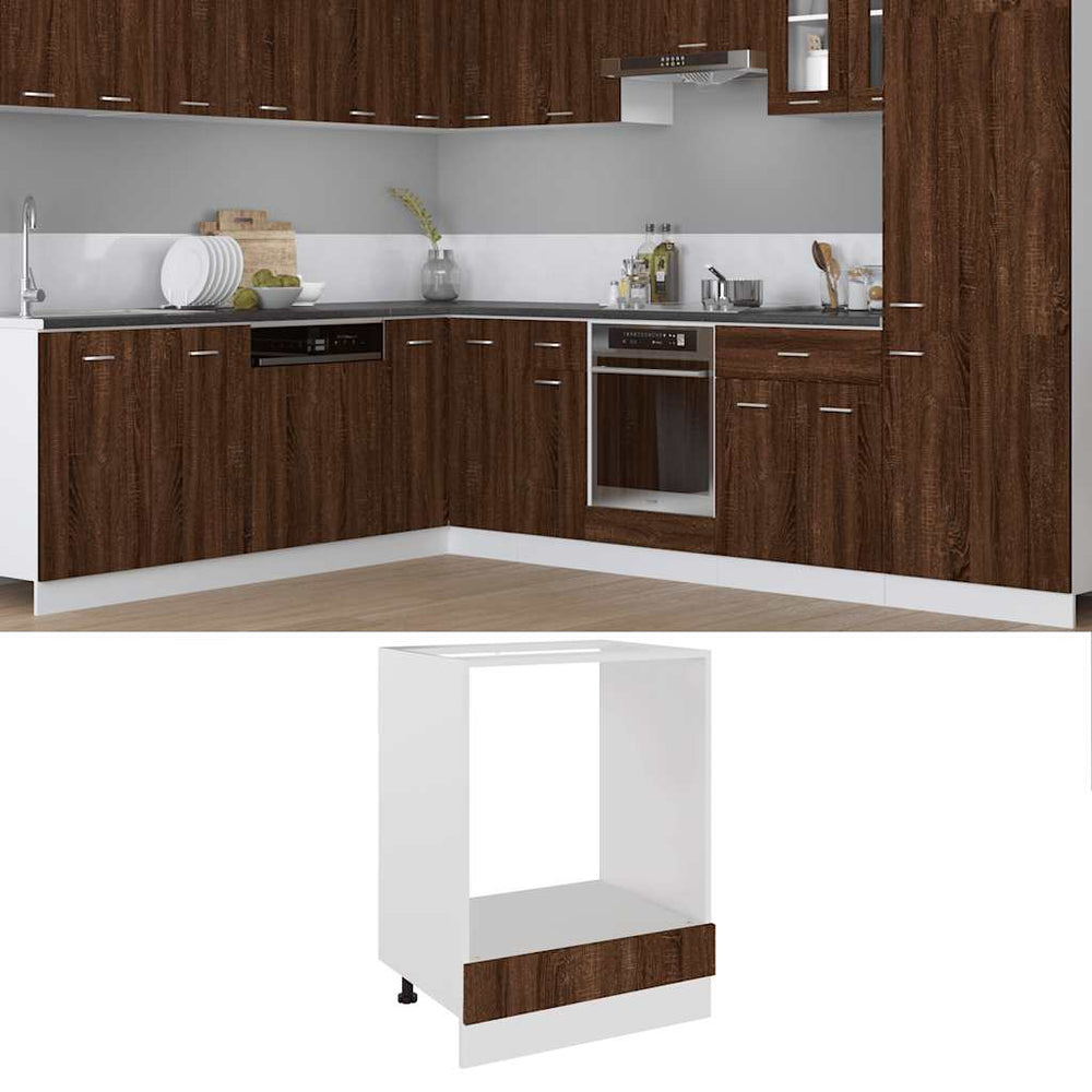 Herdumbauschrank Lyon Braun Eichenoptik 60 cm