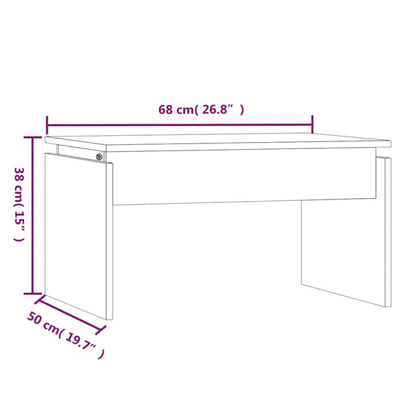 Couchtisch Braun Eichen-Optik 68x50 cm