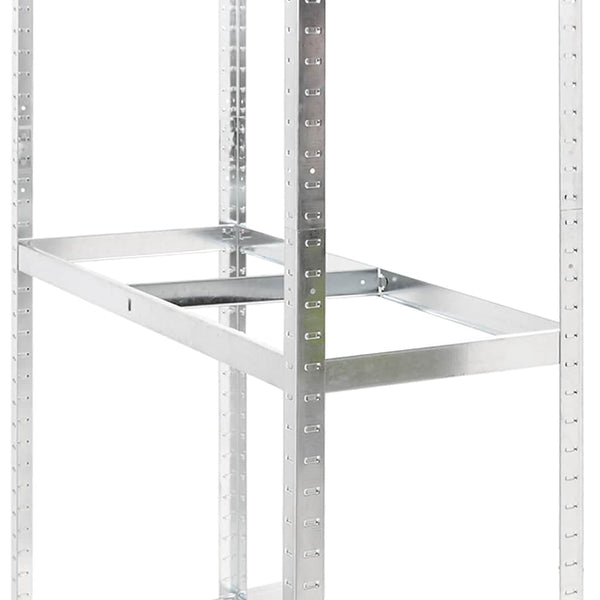 Reifenregale mit 2 Böden 3 Stk. Silbern 110x40x180 cm Stahl