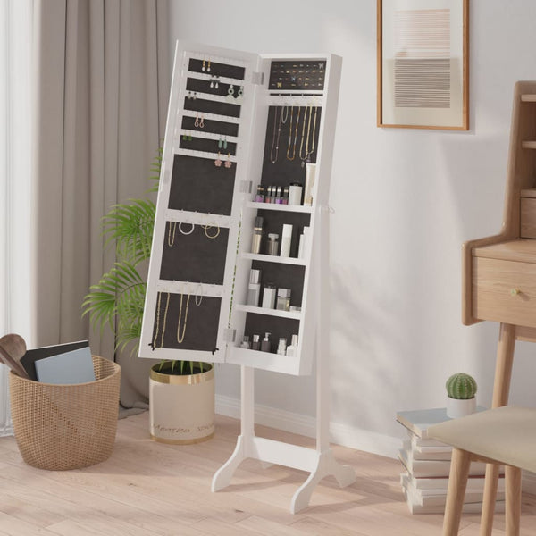 vidaXL Miroir sur pied blanc 34x37x146 cm