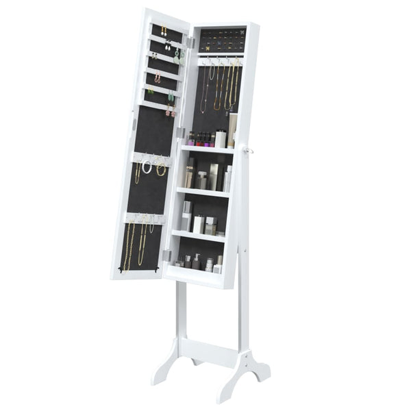 vidaXL Miroir sur pied blanc 34x37x146 cm