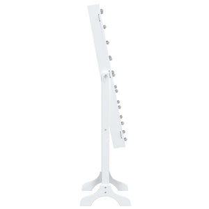 LED Standspiegel Weiß 34x37x146 cm
