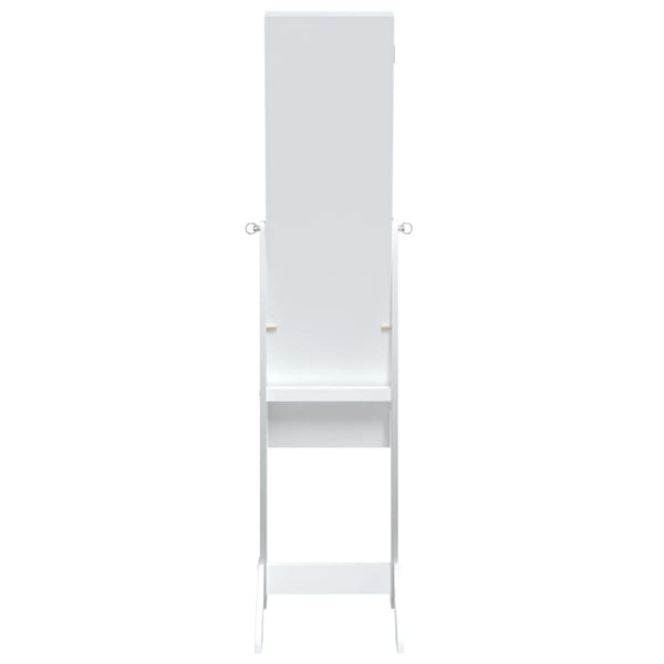 LED Standspiegel Weiß 34x37x146 cm