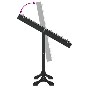 LED Standspiegel Schwarz 34x37x146 cm