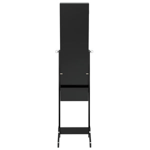 LED Standspiegel Schwarz 34x37x146 cm