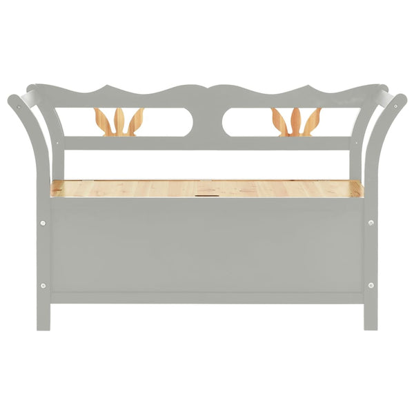 Graue Sitzbank aus Tannenholz 107 cm