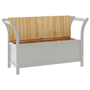 Graue Sitzbank aus Tannenholz 107 cm