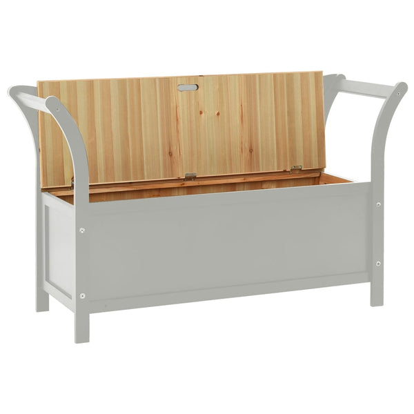 Graue Sitzbank aus Tannenholz 107 cm