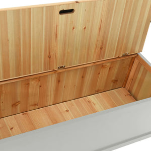 Graue Sitzbank aus Tannenholz 107 cm