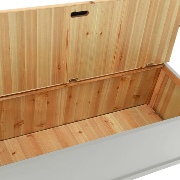 Graue Sitzbank aus Tannenholz 107 cm