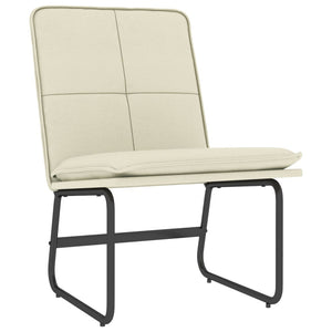Creme Loungesessel Kunstleder 54x75x76 cm