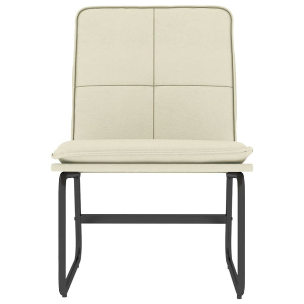Creme Loungesessel Kunstleder 54x75x76 cm