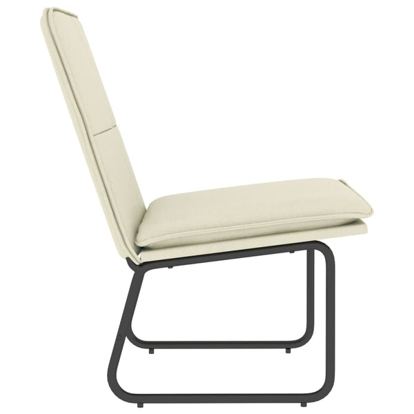 Creme Loungesessel Kunstleder 54x75x76 cm