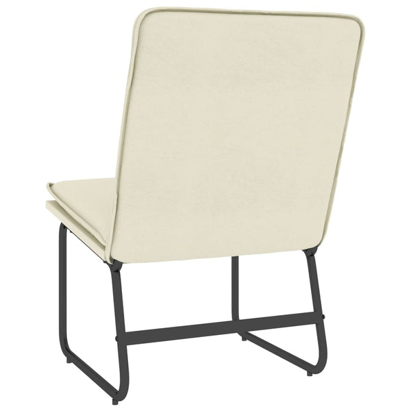 Creme Loungesessel Kunstleder 54x75x76 cm