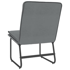 Grauer Loungesessel aus Kunstleder