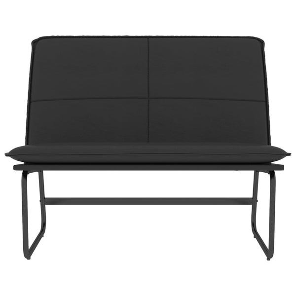 Schwarze Kunstleder Sitzbank 100 cm