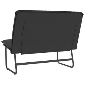 Schwarze Kunstleder Sitzbank 100 cm