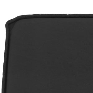 Schwarze Kunstleder Sitzbank 100 cm
