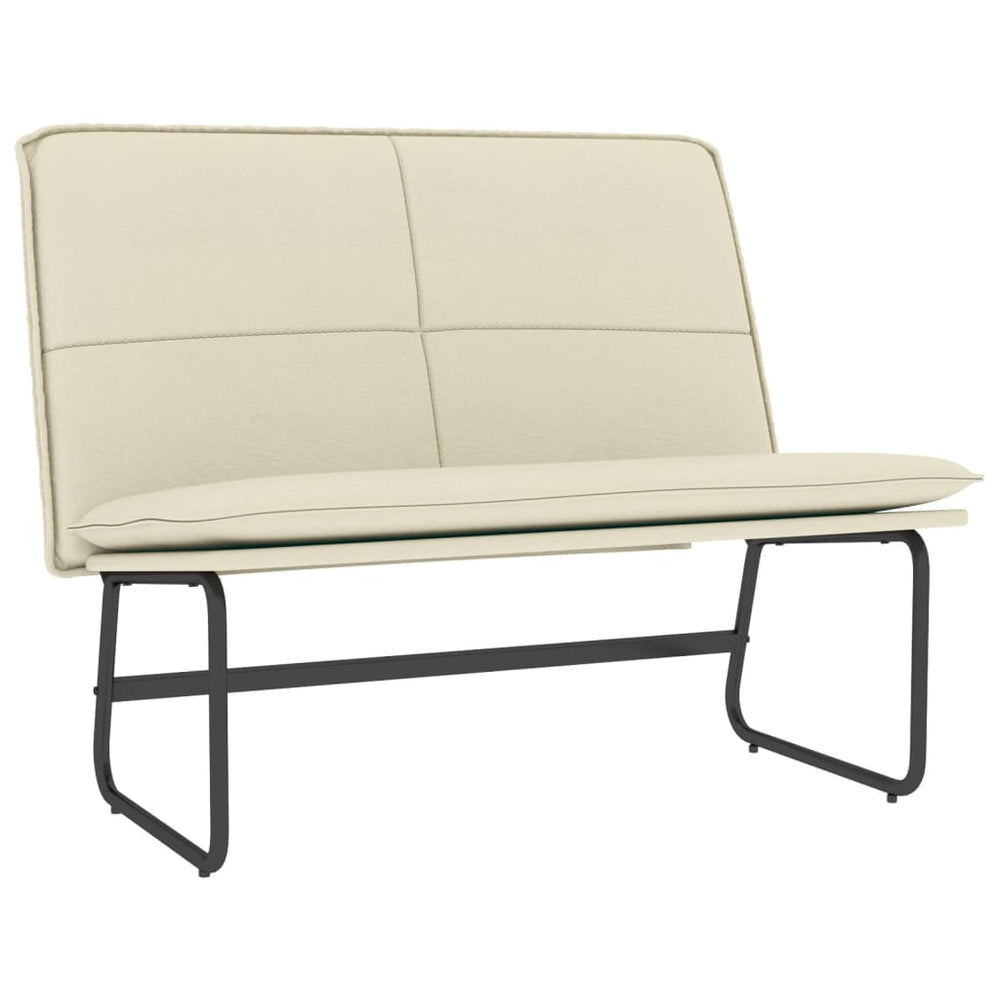 Creme Kunstleder Sitzbank, 100cm