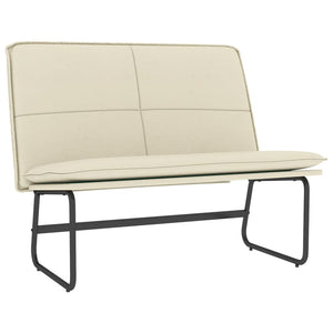 Creme Kunstleder Sitzbank, 100cm