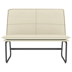 Creme Kunstleder Sitzbank, 100cm